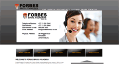 Desktop Screenshot of forbesfoundry.co.za